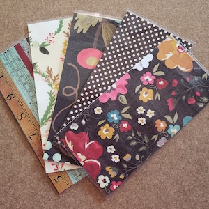 Enveloppes pour billets plastifiées, enveloppes budgétaires, enveloppes de rangement, lot de 5 enveloppes pour billets, papier cartonné, enveloppes de scrapbooking pour la budgétisation