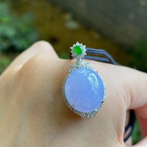Lavender Jade Pendant | Lavender Jadeite Necklace | Real Purple Jade | Natural Grade A Jadeite | Lavender Jade | Certified | 翡翠吊坠