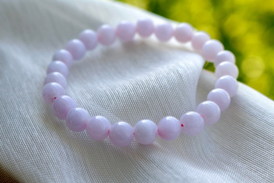 Jade Bracelet / Lavender/ Jadeite Bead Bracelet / Type A Jade / Bead