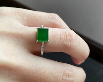 7.20カラットのグリーンインペリアルジェダイト宝石：ビルマ産A型翡翠