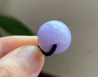 Colgante de cuentas de jade lavanda jadeíta púrpura natural con certificado grado a tipo a jade