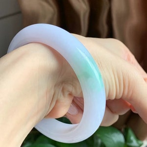 59mm Jade Bangle | Lavender Jade | Purple Jadeite | Green Jade Bangle | Natural Grade A Jadeite | Type A Jade | Real Purple Jade | Certified
