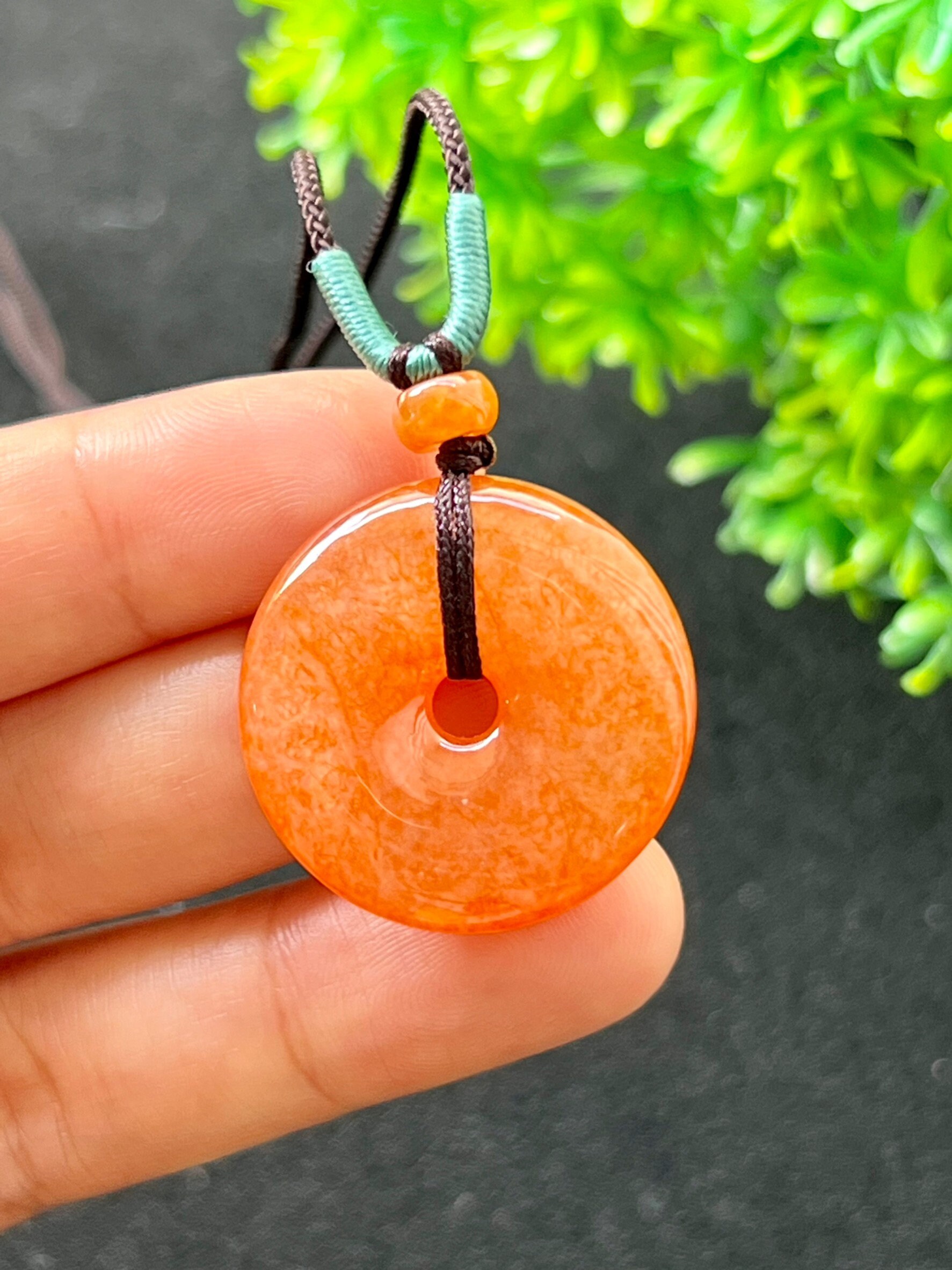 Jade Pendant Orange Type a Jadeite Natural by the Jade House Etsy