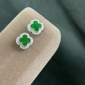 ラベンダー色の翡翠スタッドピアス｜18Kローズゴールドダイヤモンド