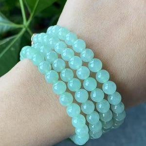 Green Jade Necklace - Apple Green Jadeite Bead Necklace - Handcrafted Jadeite - Natural Grade A Jade - Certified
