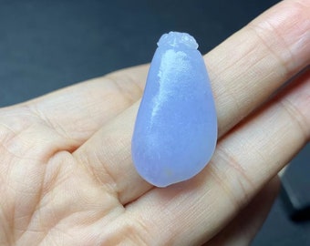 Colgante de mango de jade lavanda jadeíta púrpura natural con certificado