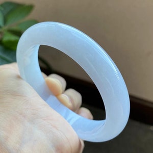 55.5mm Lavendel Jade Armreif | natürlicher Jadeit Armreif | Jade Armband | lila Jadeit | Edelstein Armreif | Heilstein | zertifizierter Jade
