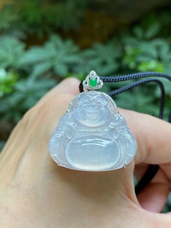 氷翡翠仏 | 白翡翠ペンダント | 翡翠仏ペンダント | 天然グレード A