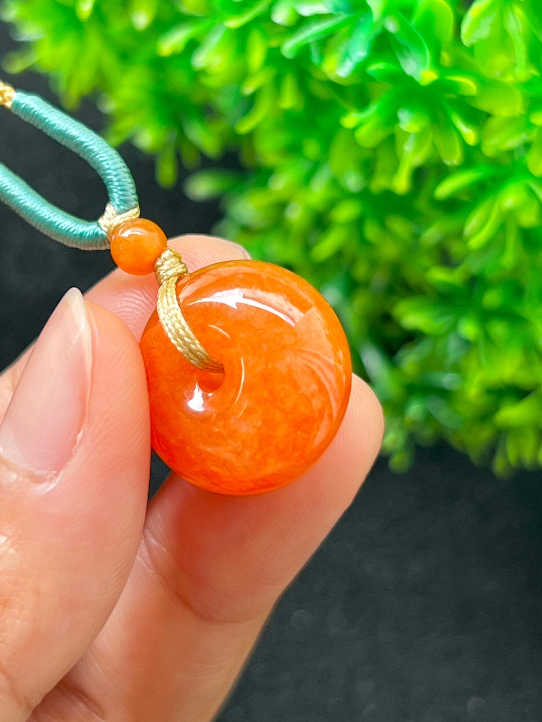Jade Pendant Orange Type a Jadeite Natural by the Jade House Etsy