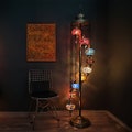 Floor Lamp, Turkish Mosaic  Floor Lamp, Turkish Lamp,  Moroccan 9 Globe Mosaic Lamp, Turkish Floor Lamp, Authentic Lighting
