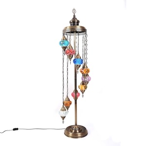 Customize Turkish Floor Lamp, Mosaic Moroccan Floor Lamp, Authentic Decoration, Brwblack Concept Sparkling living room, Turkish Lighting