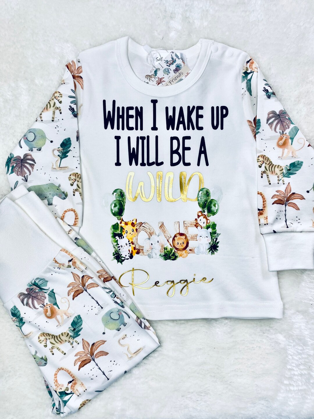 Safari Pyjamas Personalised Safari Pj Animal Pj Birthday Pjs Birthday