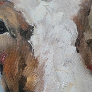 Cow original painting original oil painting cow picture artwork impasto painting image 5