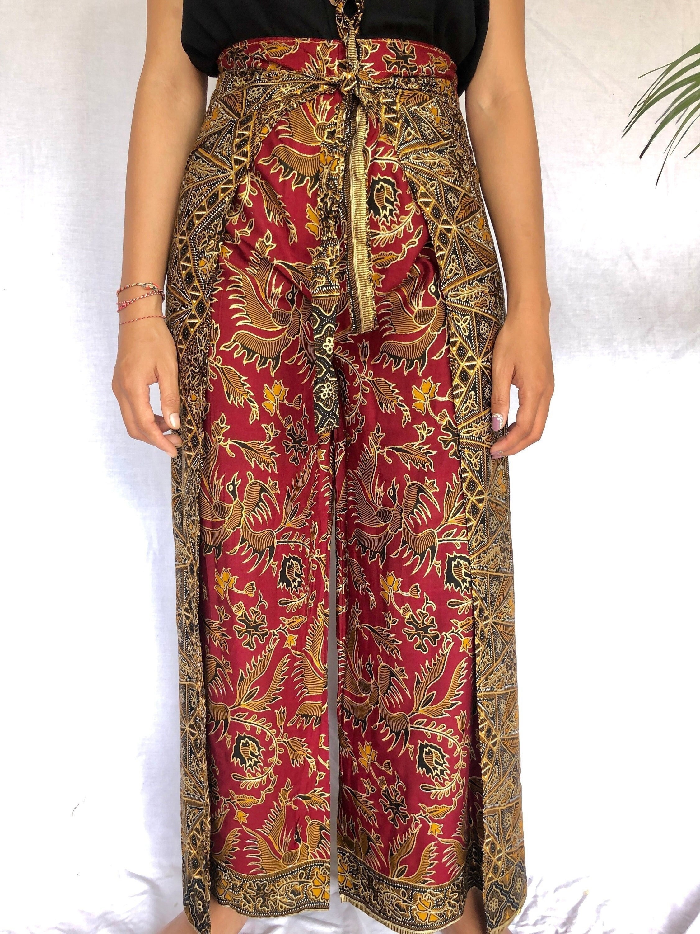 Handmade Batik Wrap Pants Bali Trousers 