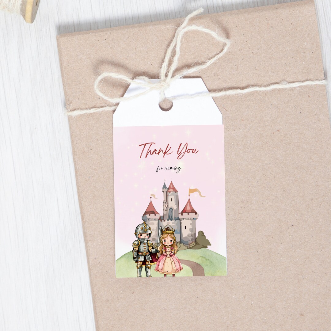 Vip Princess Tag Princess and Knight Birthday Favor Tag, Princess Royal Party Favor Tag ...
