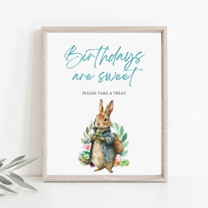 Favors Sign, Peter Rabbit Birthday Sign, Peter Rabbit Party Decor, Take a Treat Sign, Peter Rabbit Birthday Sign, Peter Rabbit Party Decor