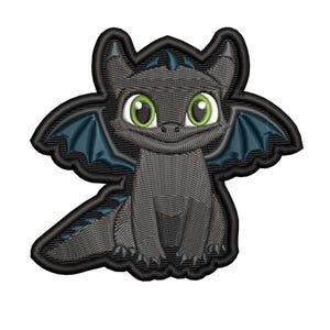 Tandeloze patchbestand voor borduren, How to Train Your Dragon, machineborduurwerk, digitaal bestand, direct downloaden, tandeloos borduurbestand