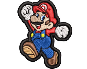 Super Mario Patch File for Embroidery, Machine Embroidery, Digital File ,Instant Download, Mario Embroidery File