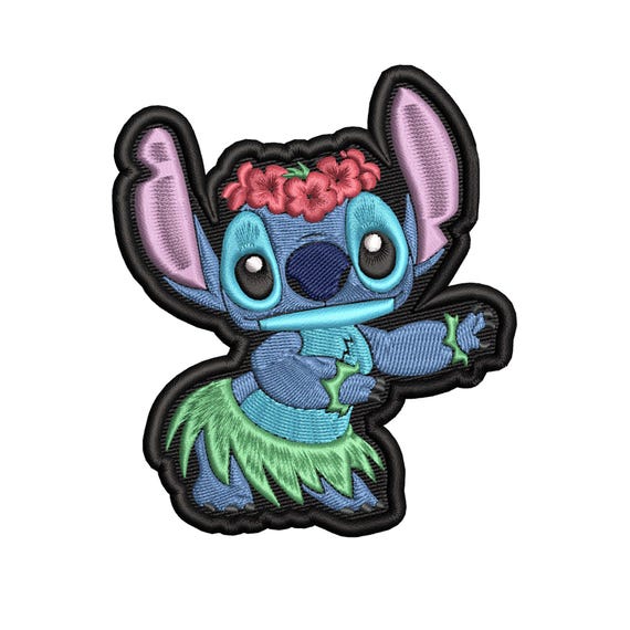 Stitch Patch File for Embroidery, Machine Embroidery, Digital File ,Instant Download, Stitch Hula Dance Embroidery File
