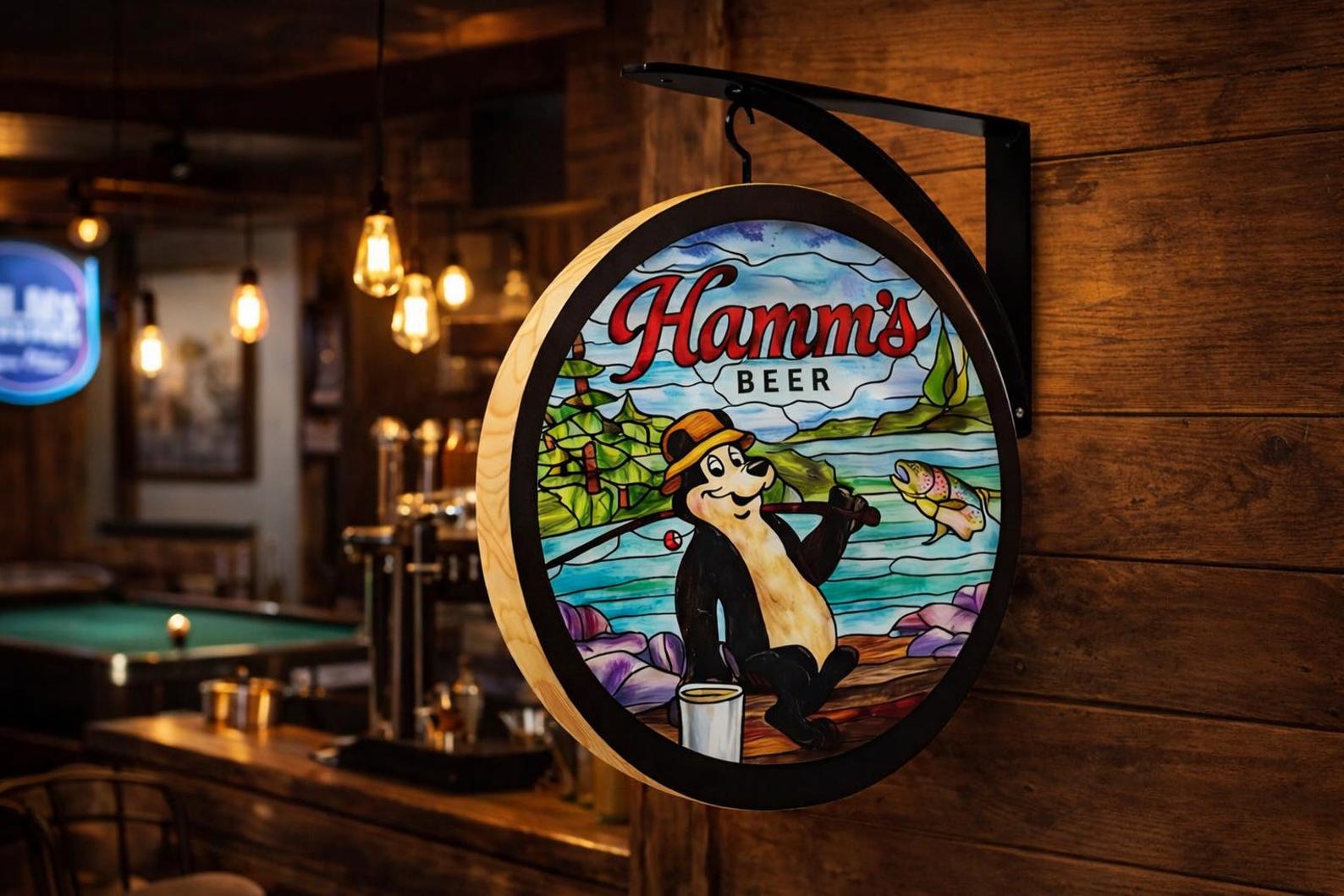 Vintage Double Sided Hamms Beer Sign