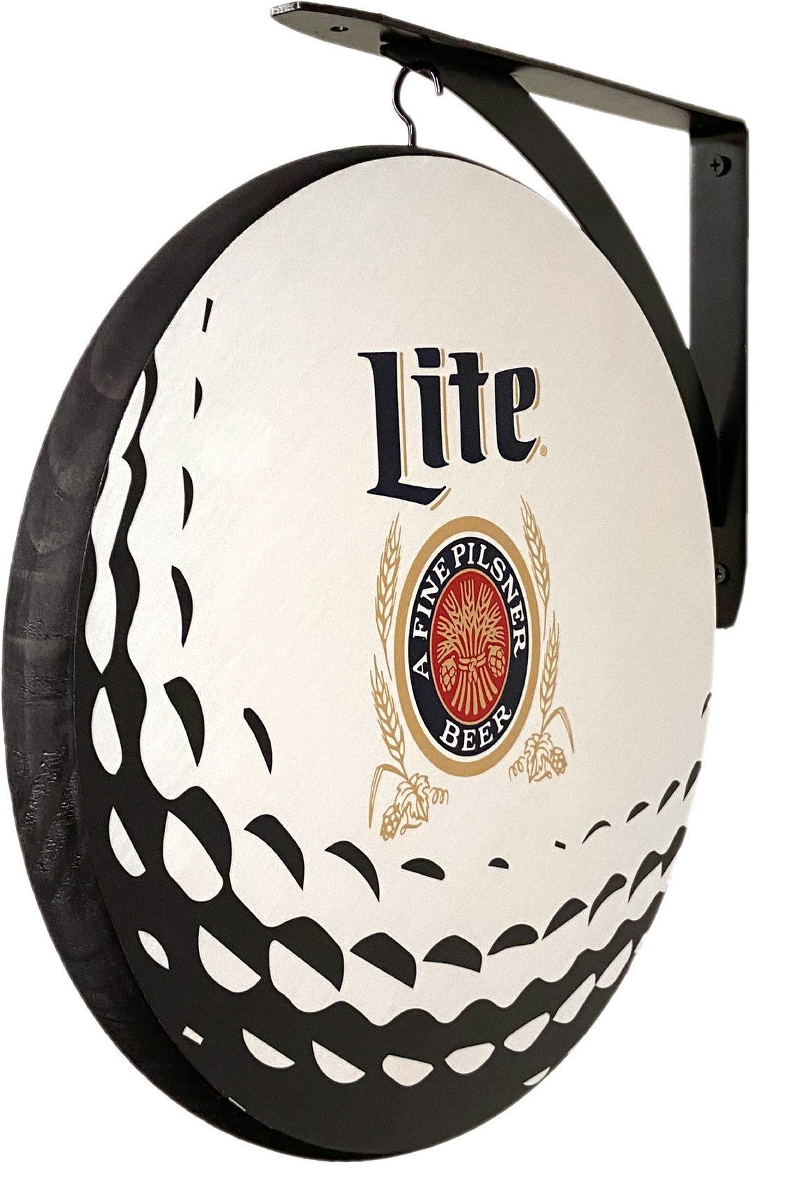 Miller Lite Golf Ball Double Sided 12 Pub Sign Etsy