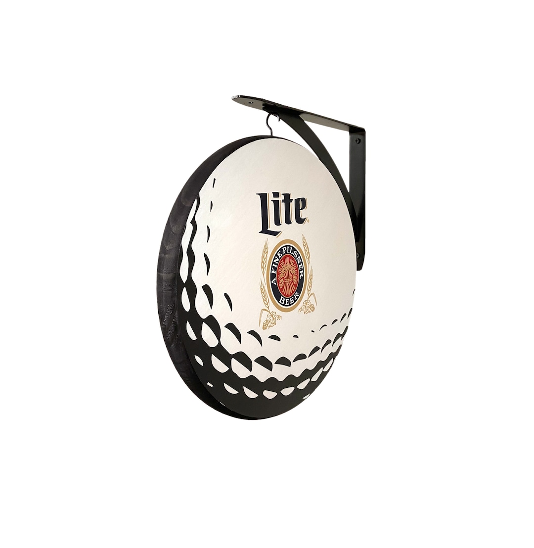 Miller Lite Golf Ball Double Sided 12 Pub Sign Etsy