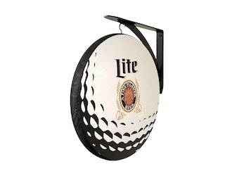 Miller Lite Golf Ball Double Sided 12" Pub Sign