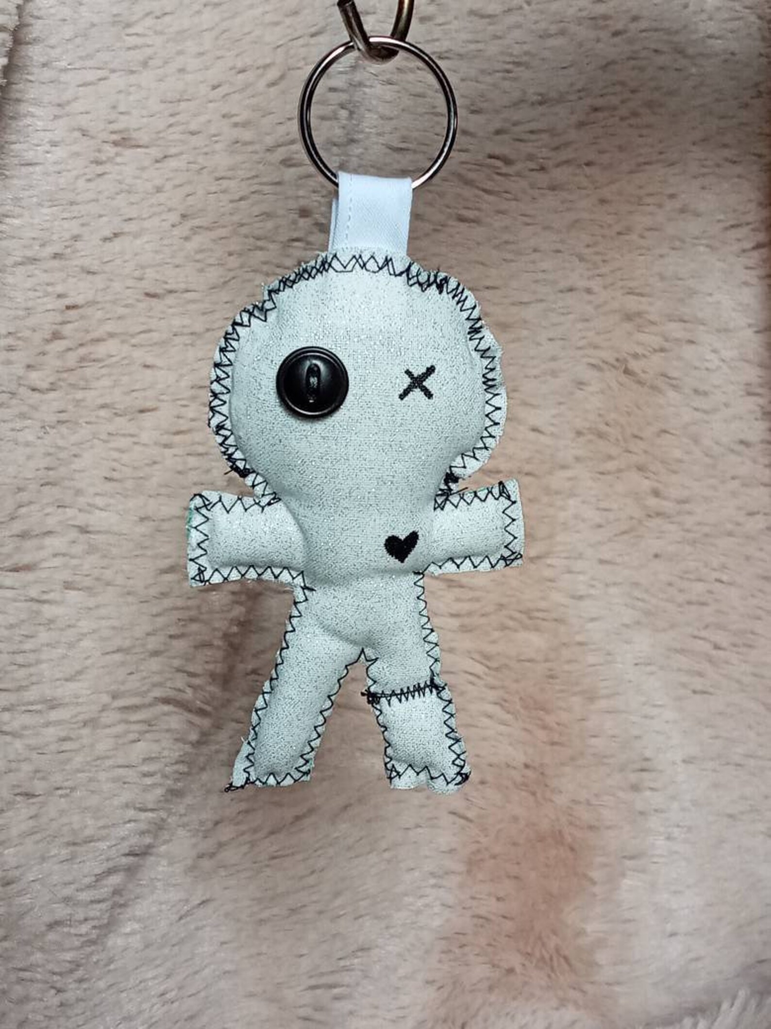 Voodoo doll keychain handmade item goth or horror witchy Etsy