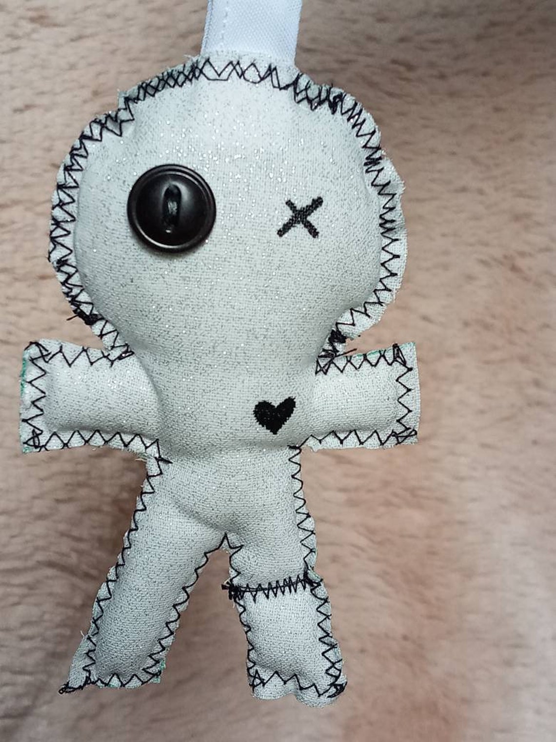 Voodoo doll keychain handmade item goth or horror witchy Etsy