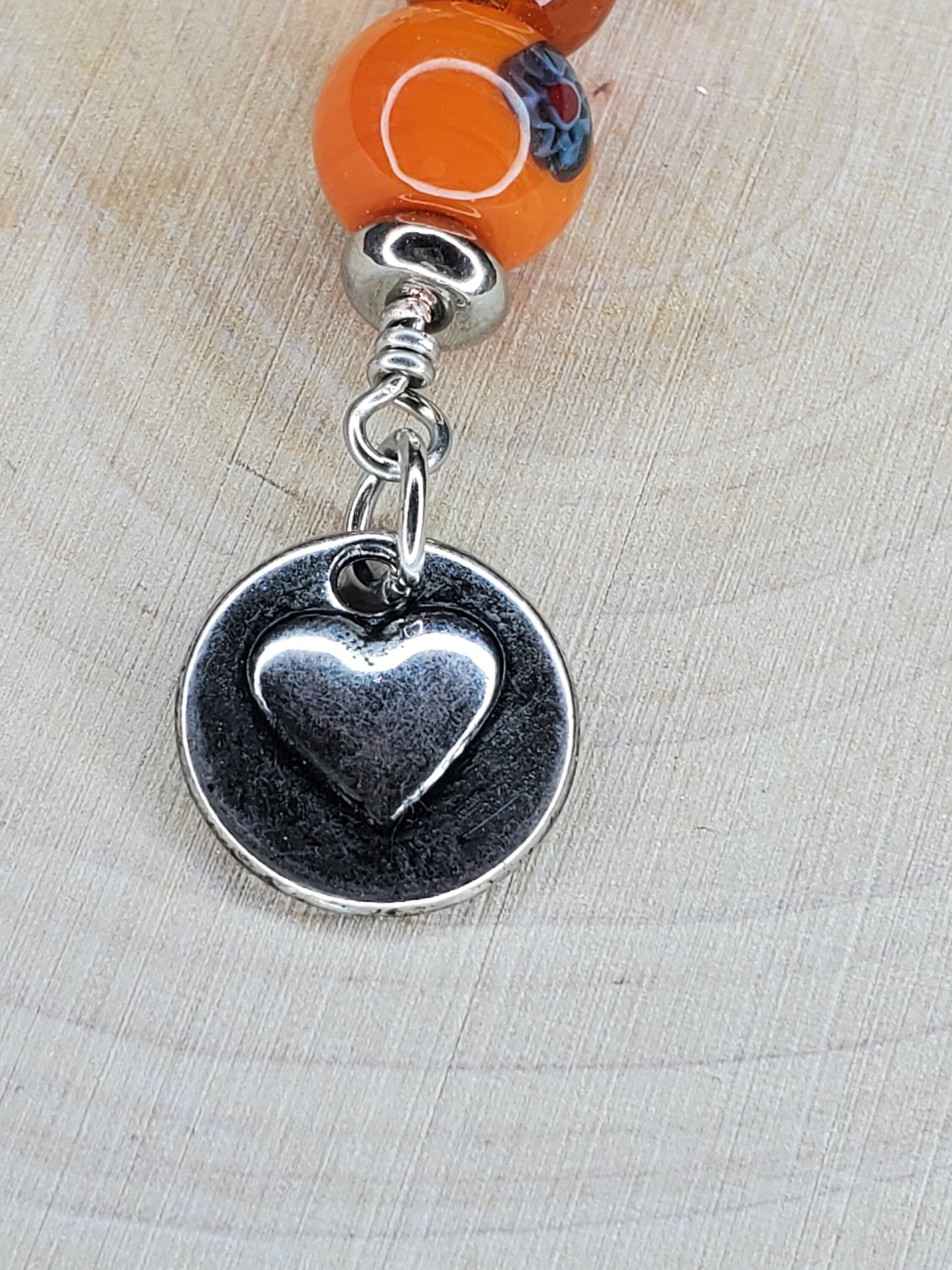 Bright Orange Keychain Charm Vintage Glass Beaded Purse Etsy