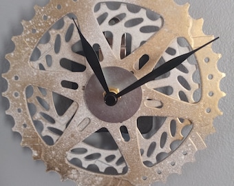 Upcycled Bicycle Gear Clock: Bike Lover Art Decor