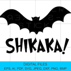 Shikaka Bat - Instant Digital Download, pliki svg, ai, dxf, eps, png, bmp i jpg są zawarte w pliku zip. Pliki wektorowe