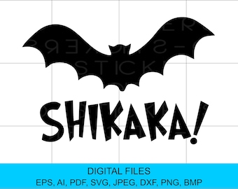 Shikaka Bat - Descarga digital instantánea, svg, ai, dxf, eps, png, bmp y jpg archivos se incluyen en un archivo zip. Archivos vectoriales