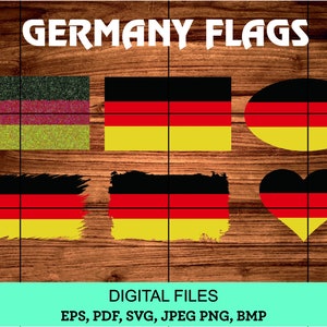 Germany Flags Instant Download Clipart Distorted Distressed Mosaic Heart Oval Print Tshirt Mugs Clothing Gifts Crafts PNG SVG BMP World