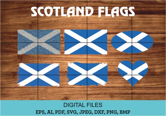 Scotland Flags Instant Download Clipart Distorted Distressed - Etsy