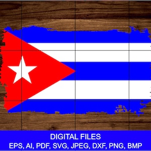 Cuba Distressed Flag Vector - Instant Digital Download, svg, ai, dxf, eps, png, pdf, bmp and jpg files are included on a zip file.