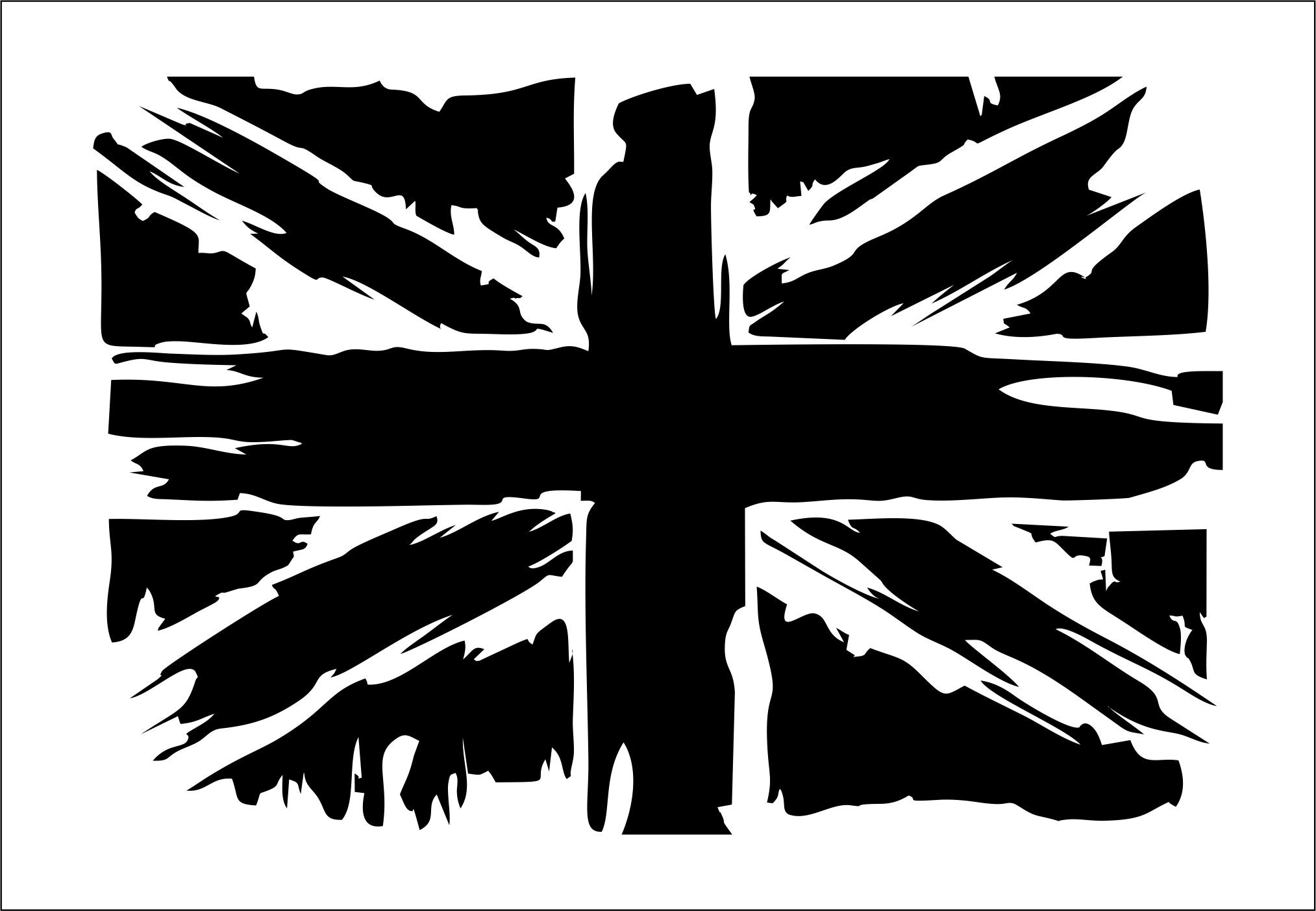 Union Jack Distressed Flag UK 295x195mm Car Bumper Etsy