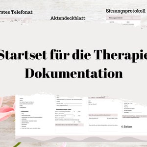 Startpakket (set) voor uw documentatie van de sessies/therapie-uren met praktische beschrijfbare PDF's