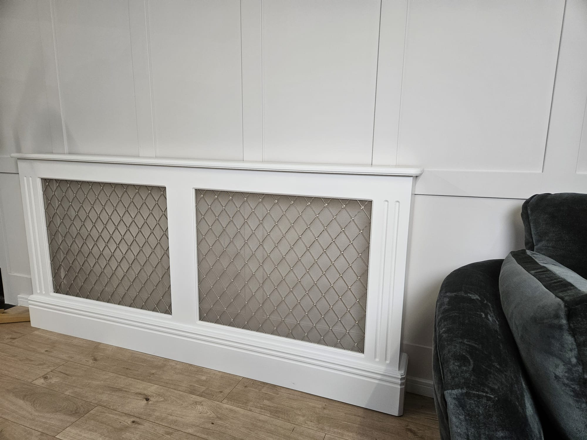 Regency Style Bespoke Custom Made Radiator Covers With Nickel Mesh ...