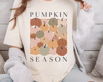 Pumpkin Season Comfort colors Shirt, Trendy Autumn Tee, Oversize Comfort colors, Autumn Shirt, Fall Shirt