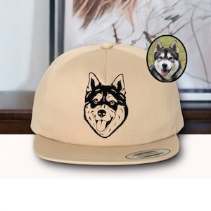 Custom Pet Portrait Hat Snapback,  Personalized Dog Hat, Custom Dog  Cap,  Dog Mom hat, Pet Hat, Dog Dad Gift  Hat from your pets photo