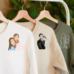 Moletom de casal personalizado, moletom personalizado da foto, foto de família de amigo personalizado, moletons de casal, moletons combinando para casal