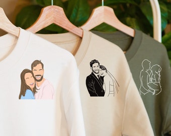 Custom Couple Sweatshirt, Custom Sweatshirt From Photo, Custom Friend Family photo, Couple hoodies , Matching hoodies for couple