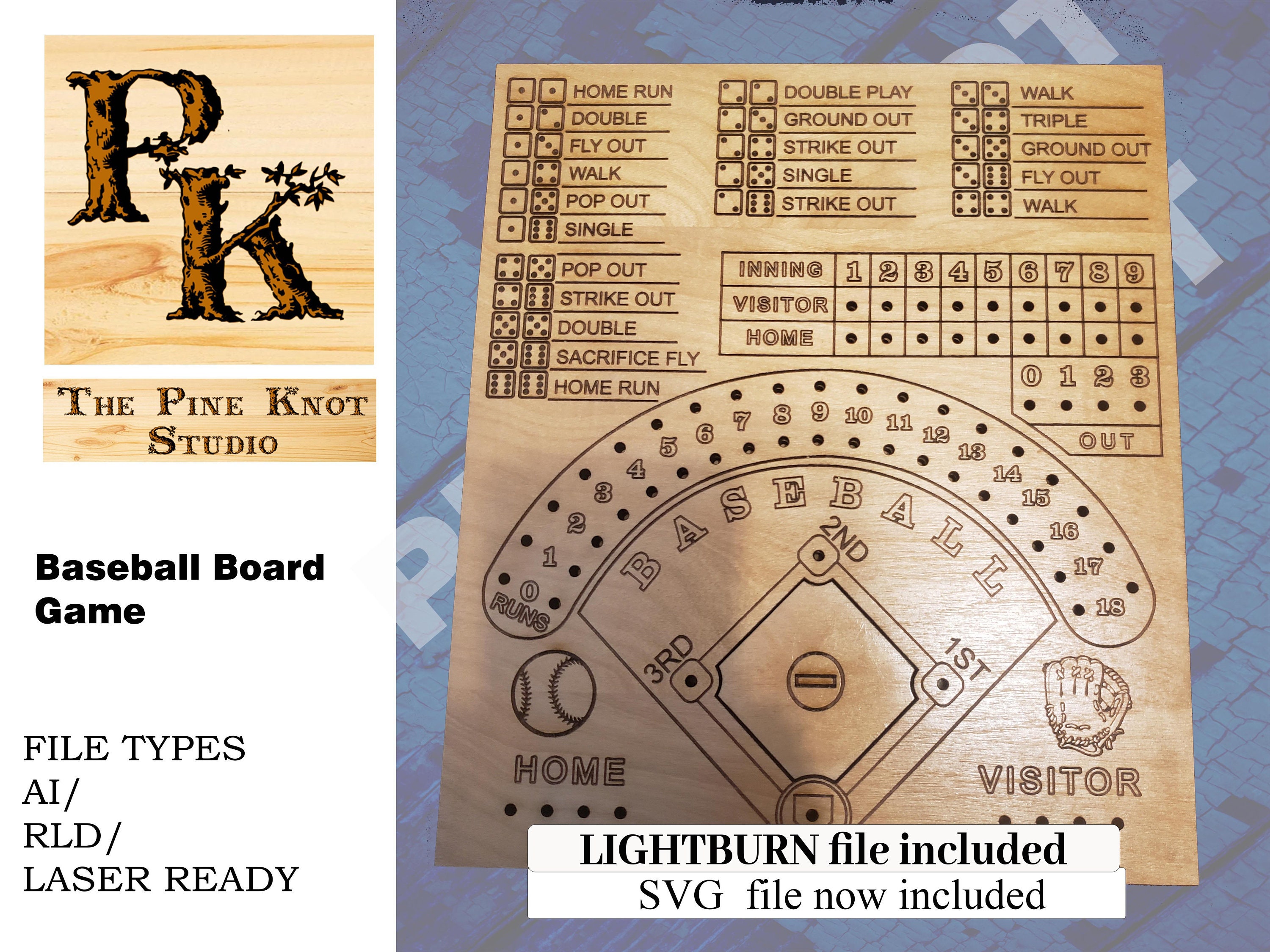 Tabletop Baseball Game Etsy