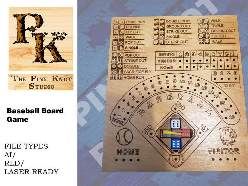 Tabletop Baseball Game Etsy