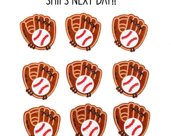 Baseball Glove Patch, Small Baseball Patch, Iron On Patch, Game Day Patch, DIY Hat, Baseball Mom Hat, Softball Patch