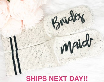 Bridal Party Socks, Wedding Socks, Bridesmaid Proposal Gift, Grip Socks, Bridesmaid Sock, Proposal Socks, Wedding Party Socks
