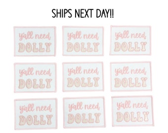 Y'all Need Dolly Patch, Dolly Patch, Dolly Parton Patch, Iron On Patch, Trucker Hat Patch, Embroidery Patch, DIY Hat Patch, Cowgirl Patch,