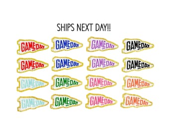 Game Day Patch, Stadium Patch, Iron On Patch, Game Day Flag Patch, Sports Patch, Team Spirit Patch, DIY Hat Patch, Trucker Hat Patch
