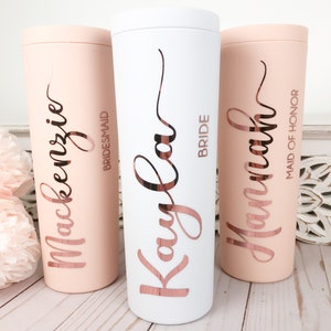 Personalized Tumbler With Straw Skinny Acrylic Tumbler Bridesmaid Gift ...